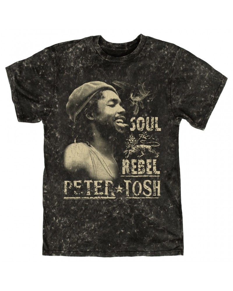 Peter Tosh T-shirt | Soul Rebel Mineral Wash Shirt $12.88 Shirts