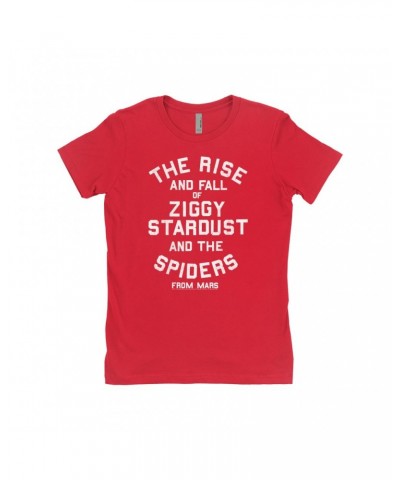 David Bowie Ladies' Boyfriend T-Shirt | The Rise And Fall Of Ziggy Stardust Shirt $12.48 Shirts