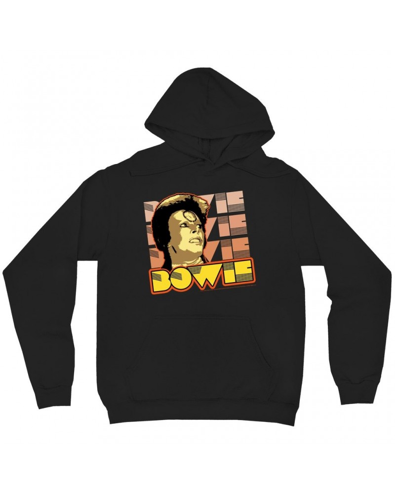 David Bowie Hoodie | Ziggy Stardust Close Up Retro Hoodie $11.99 Sweatshirts