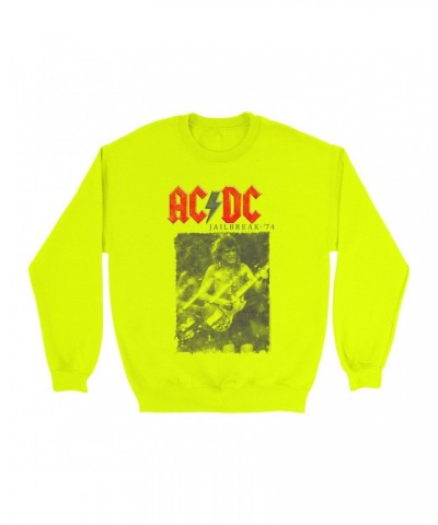 AC/DC Bright Colored Sweatshirt | 1974 Jailbreak Photo Image Sweatshirt $11.53 Sweatshirts