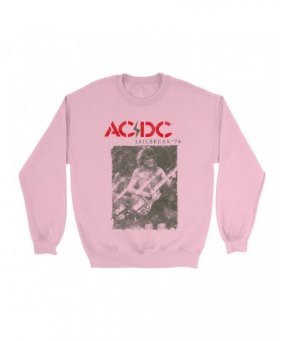 AC/DC Bright Colored Sweatshirt | 1974 Jailbreak Photo Image Sweatshirt $11.53 Sweatshirts