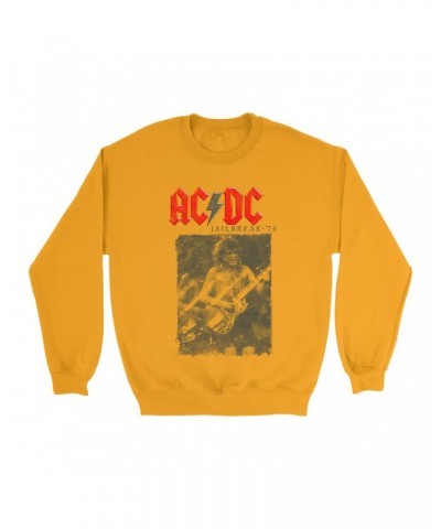 AC/DC Bright Colored Sweatshirt | 1974 Jailbreak Photo Image Sweatshirt $11.53 Sweatshirts